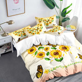 Airy Loft butterfly floral 3‑Piece Comforter Bundle – Relaxed