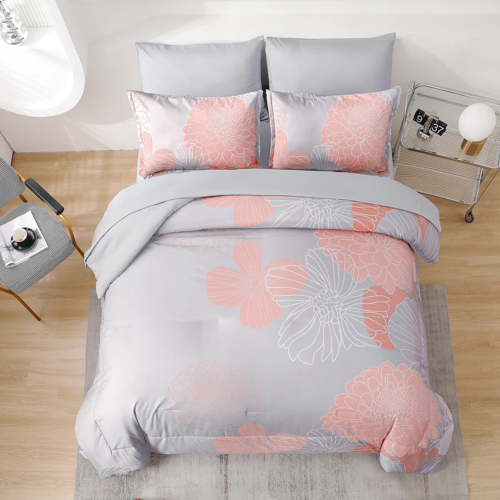 Quilts & Duvets: Zen Retreat Quilted Comforter Bundle  3‑Piece Serenity Style