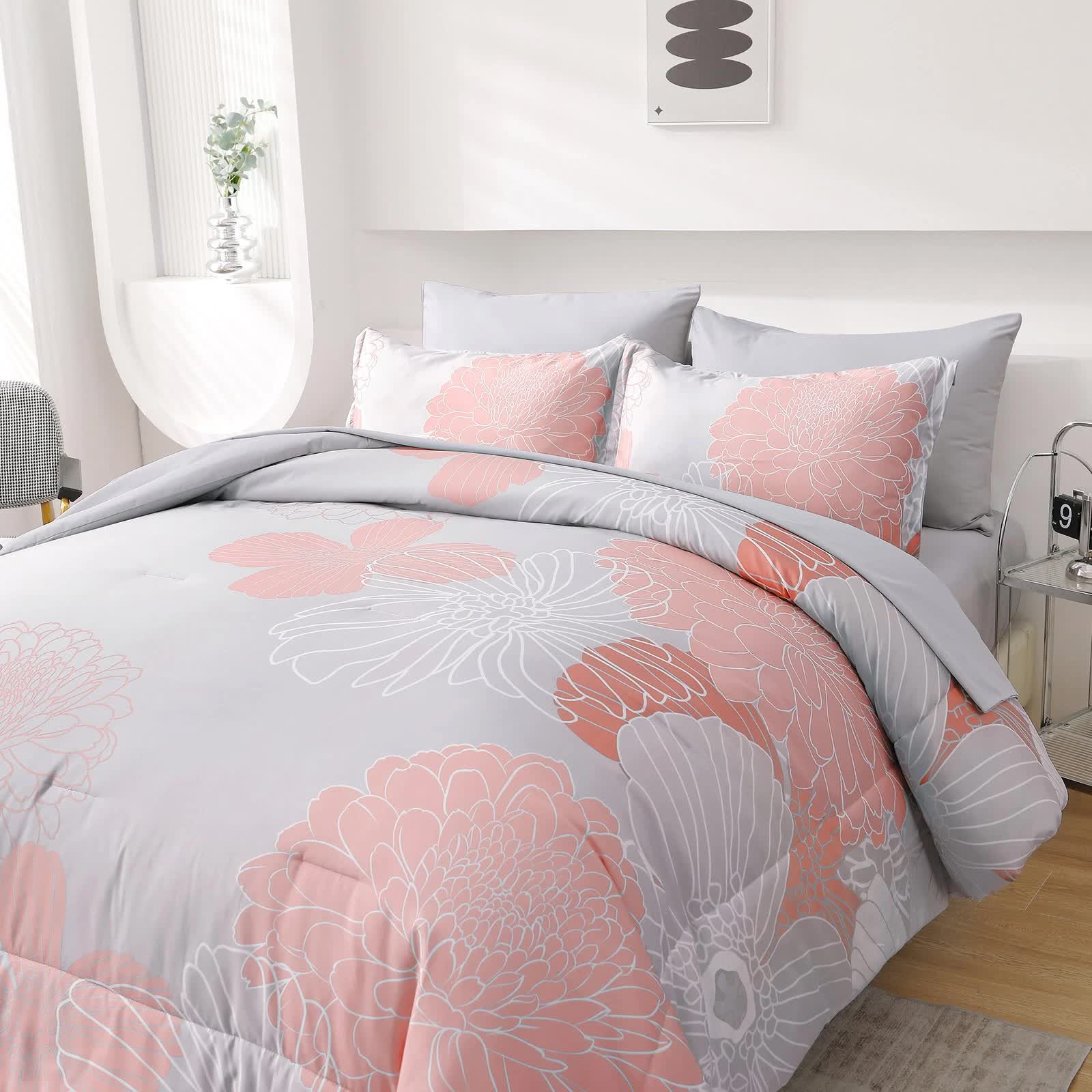 Quilts & Duvets: Zen Retreat Quilted Comforter Bundle  3‑Piece Serenity Style