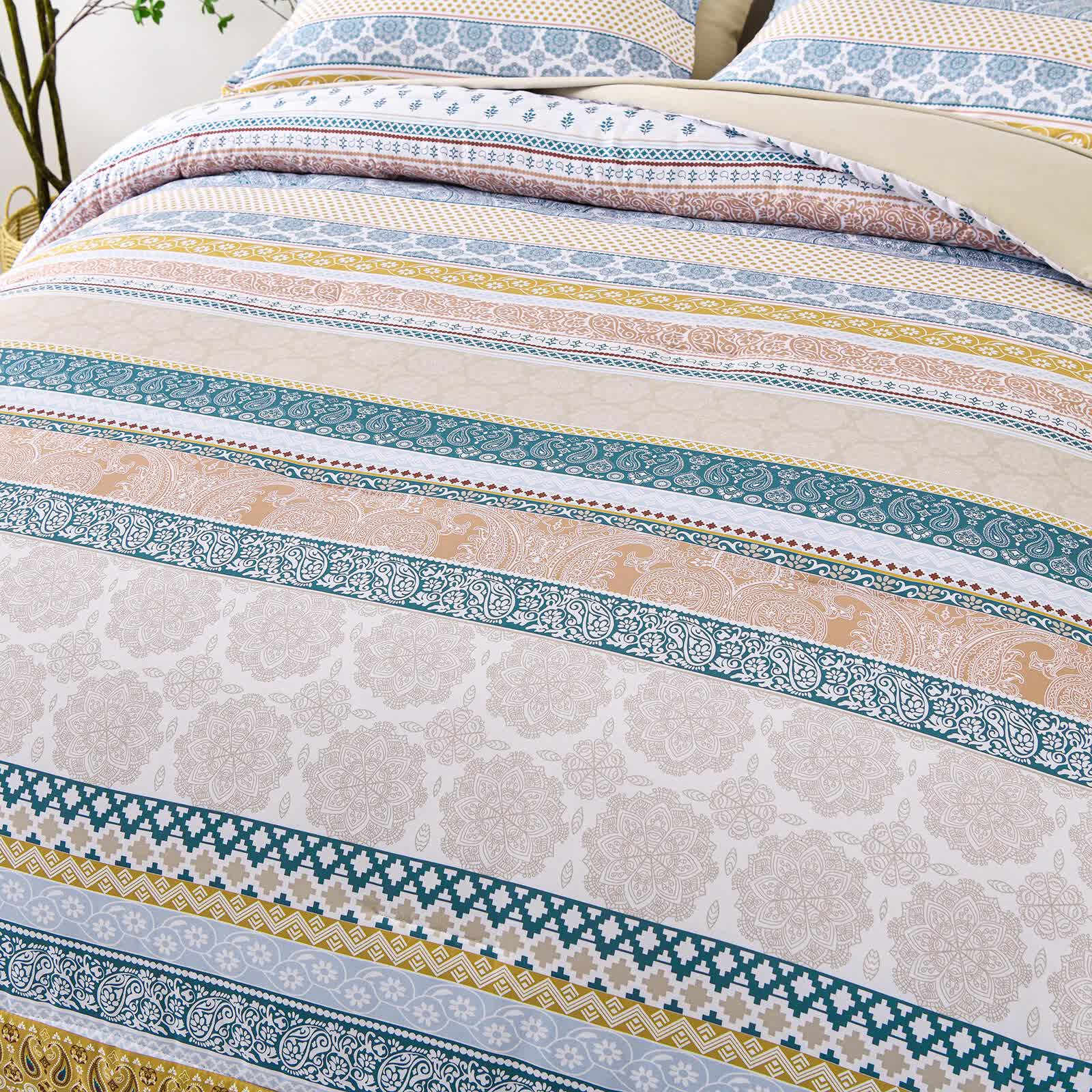 Quilts & Duvets: Luxe Loft Boho Quilted Comforter & Shams  Trending 3‑Piece Set