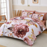 Pure Haven Pink floral 3‑Piece Comforter Set
