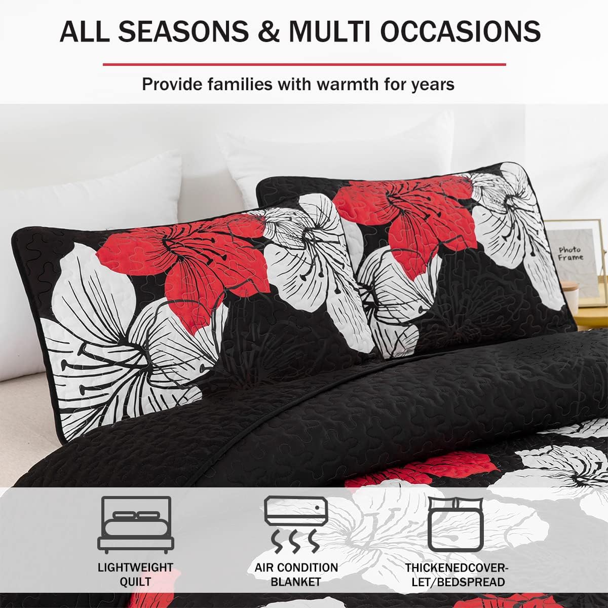 Blankets & Throws: Glorious Quilted coverlet and pillowcovers set: Unmatched Beauty - Queen size