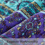 Blankets & Throws: Tranquil Quilted coverlet and pillowcovers set: Perfect for Relaxation - Queen size