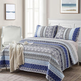 Blankets & Throws: Sophisticated Quilted Coverlet and Pillowcases Set: A Timeless Addition - Queen size