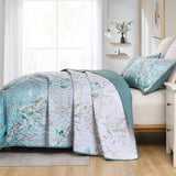 Radiating Quilted bedspread and pillowcovers set: Shine in Your Bedroom - Queen size