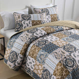 Quilts & Duvets: Retro Charm Queen Bedspread Set with Bold Checkered Design