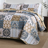 Quilts & Duvets: Retro Charm Queen Bedspread Set with Bold Checkered Design