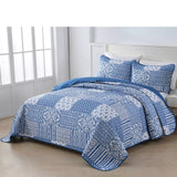 Blankets & Throws: Blissful Quilted bedspread and pillowcovers set: Relax in Style - Queen size