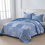 Blankets & Throws: Blissful Quilted bedspread and pillowcovers set: Relax in Style - Queen size