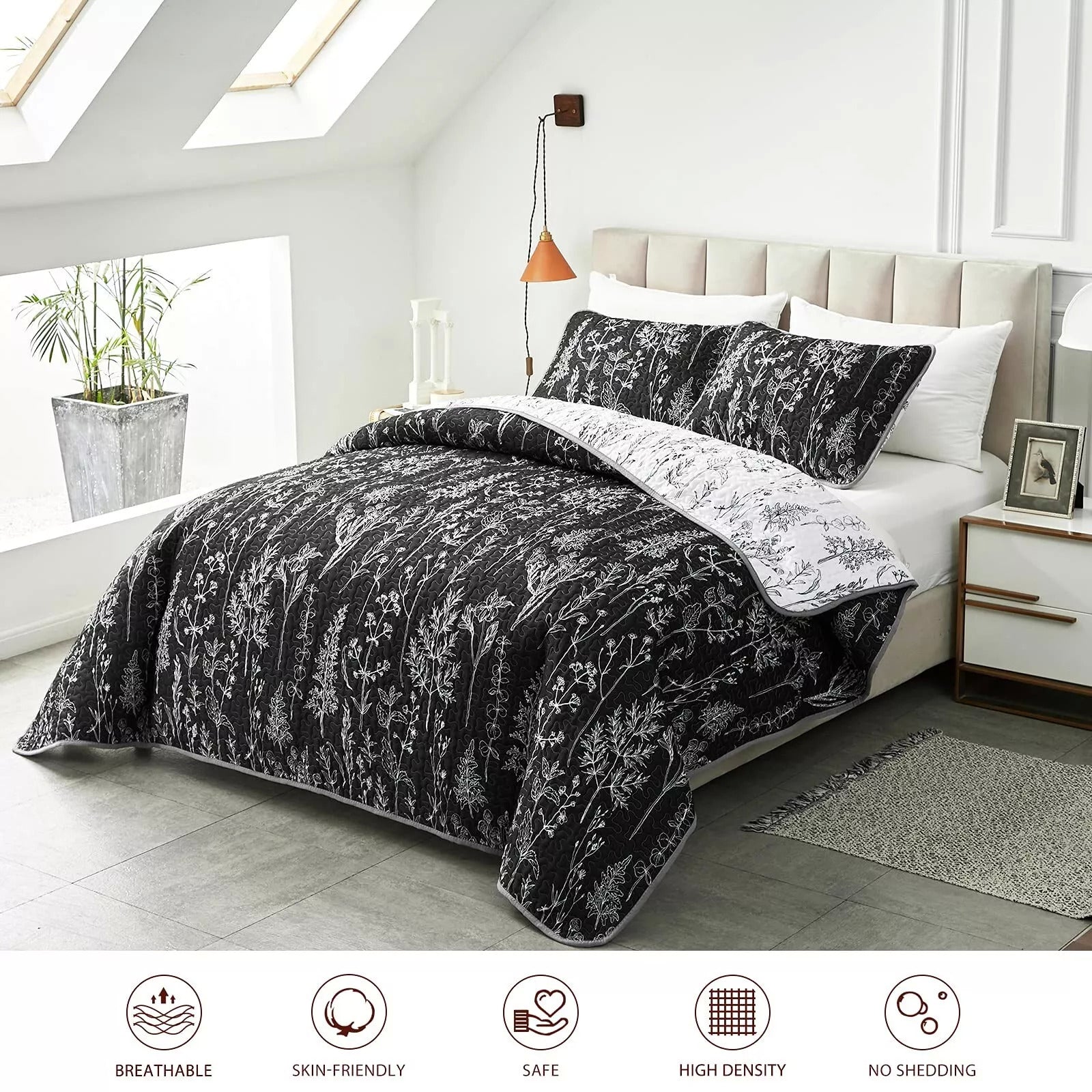 Blankets & Throws: Cultured Quilted Coverlet and Pillowcases Set: Style Meets Functionality - Queen size
