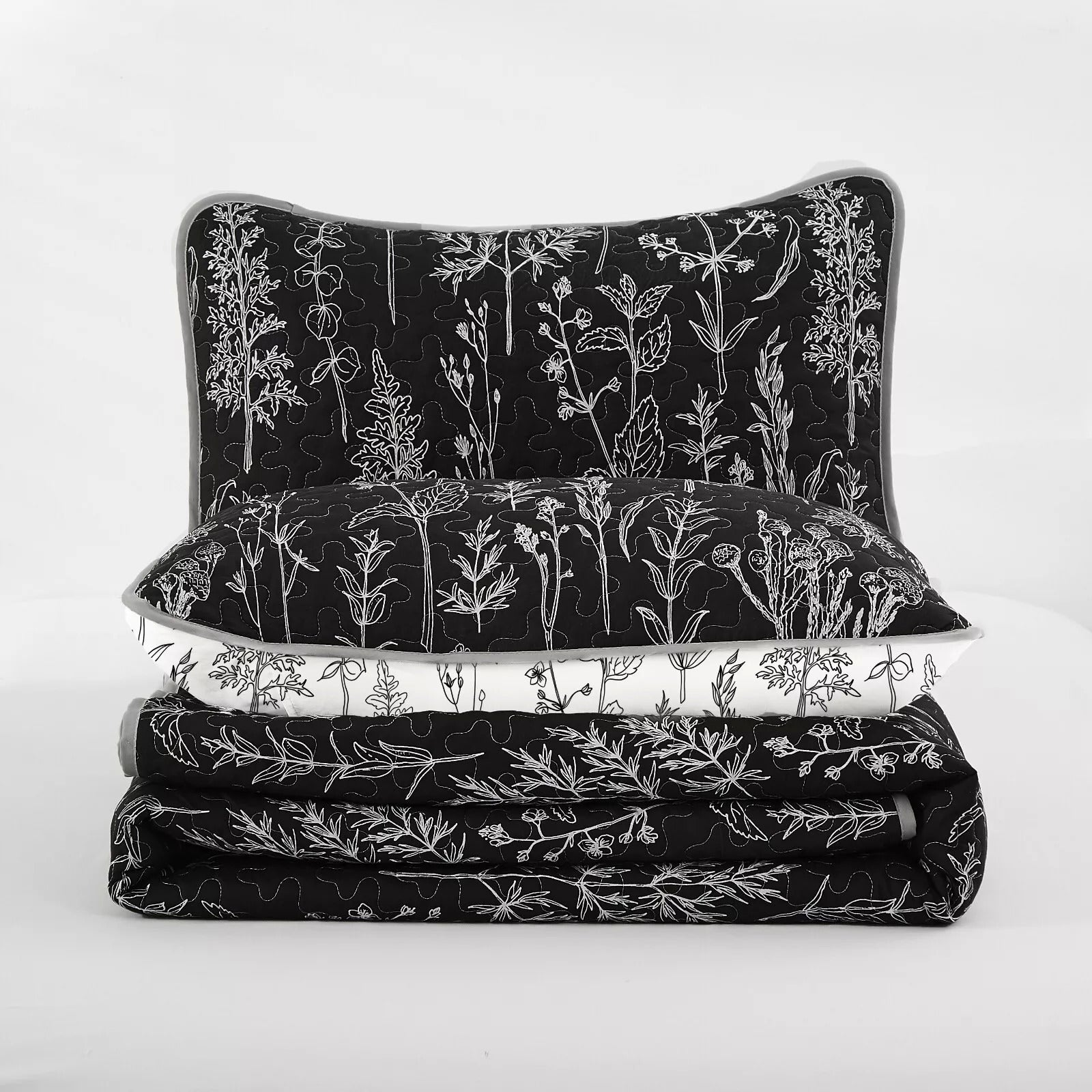 Blankets & Throws: Cultured Quilted Coverlet and Pillowcases Set: Style Meets Functionality - Queen size