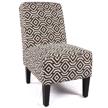 Kitchen & Dining Chairs: Cafe Lounge Couch Ramie Cotton Fabric Accent Dining Relax Chair Pub Seating Brown New