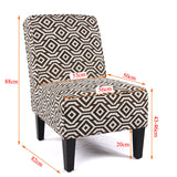 Kitchen & Dining Chairs: Cafe Lounge Couch Ramie Cotton Fabric Accent Dining Relax Chair Pub Seating Brown New