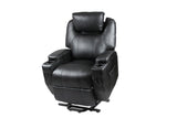 Sofas & Sofa Beds: Recliner Lift Heat Massage Armchair Sofa Leather 2 Motor Chair Black