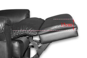 Sofas & Sofa Beds: Recliner Lift Heat Massage Armchair Sofa Leather 2 Motor Chair Black