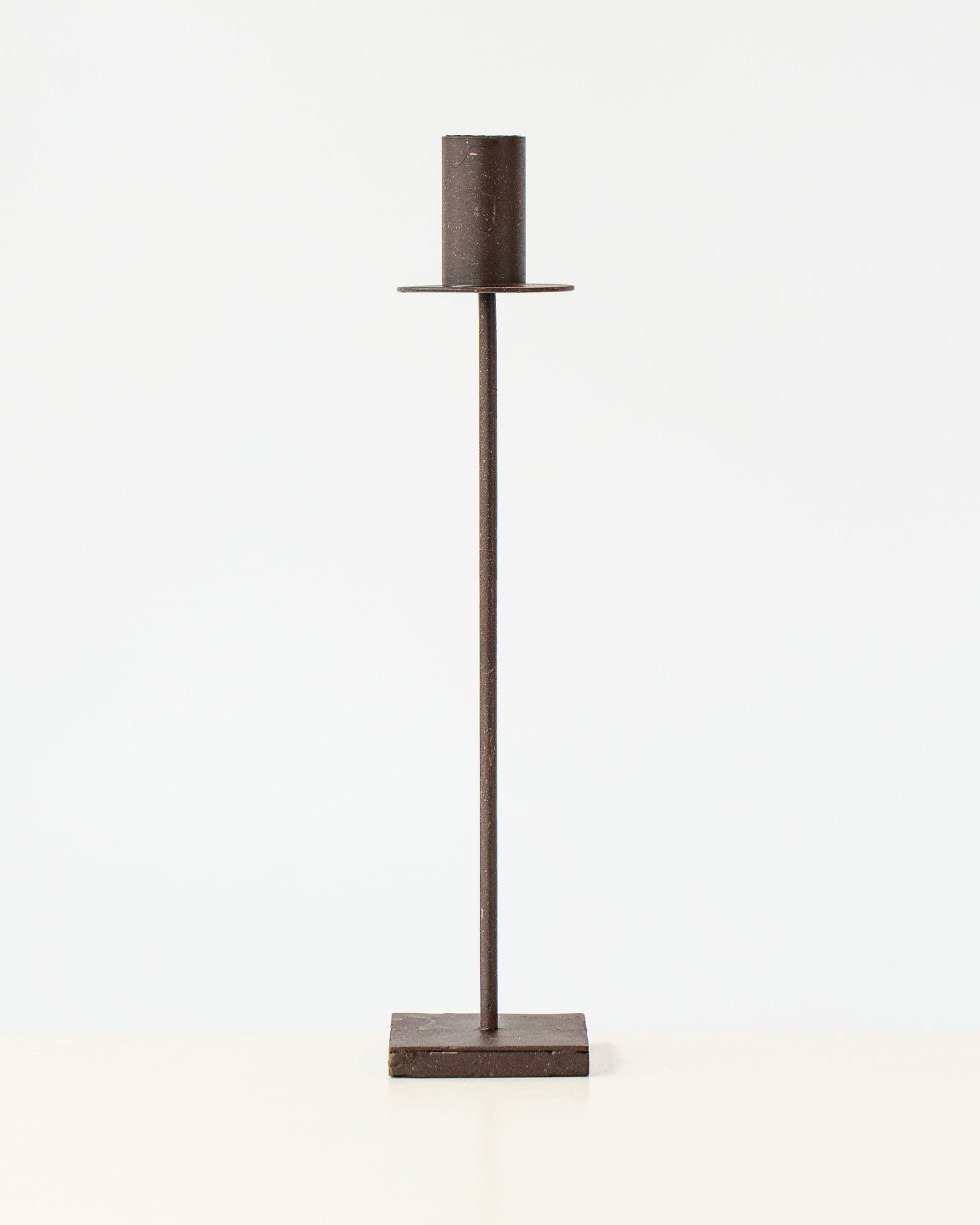 Candle Accessories: casa-verde-candlestick-deia-sml-rust-6-x-28cm
