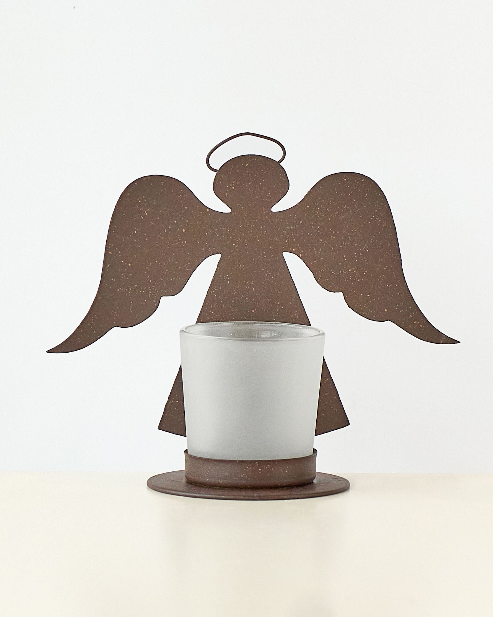 Candle Accessories: casa-verde-folk-angel-votive-holder-17-x-15cm