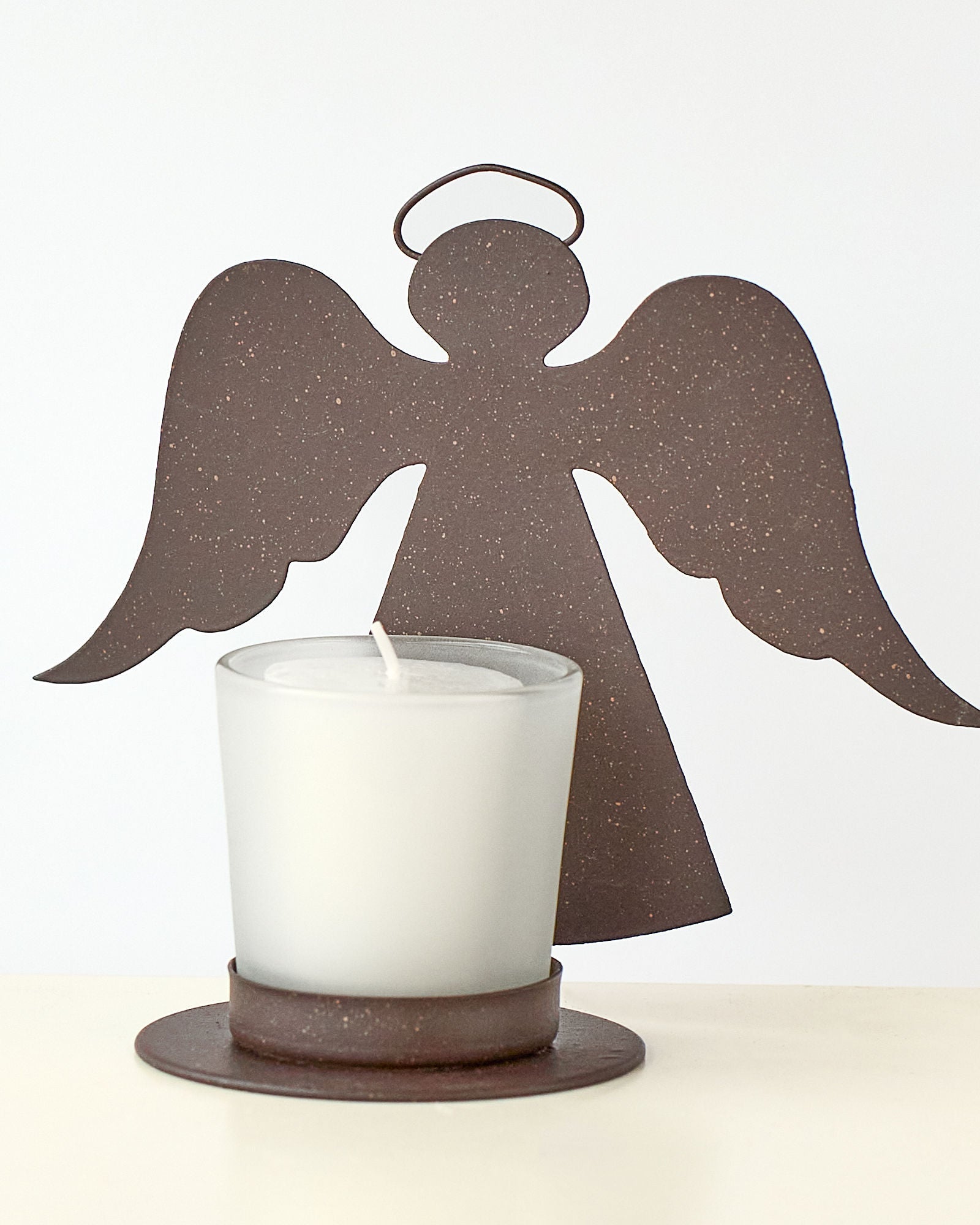 Candle Accessories: casa-verde-folk-angel-votive-holder-17-x-15cm