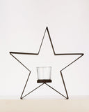 Candle Accessories: casa-verde-shaker-star-with-votive-rust-29-x-5-x-27cm