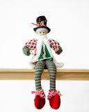 Christmas Trees: LUXURY CHRISTMAS CAROLLER ELF GREEN/RED 65CM