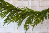 Christmas Wreaths & Garlands: PINE GARLAND USB POWERED 183CM