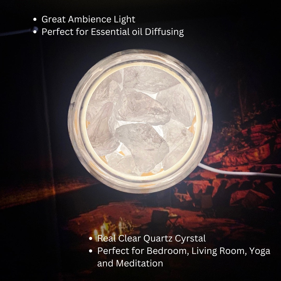 Aroma Diffusers: Aurora Crystal Diffuser - Clear Quartz