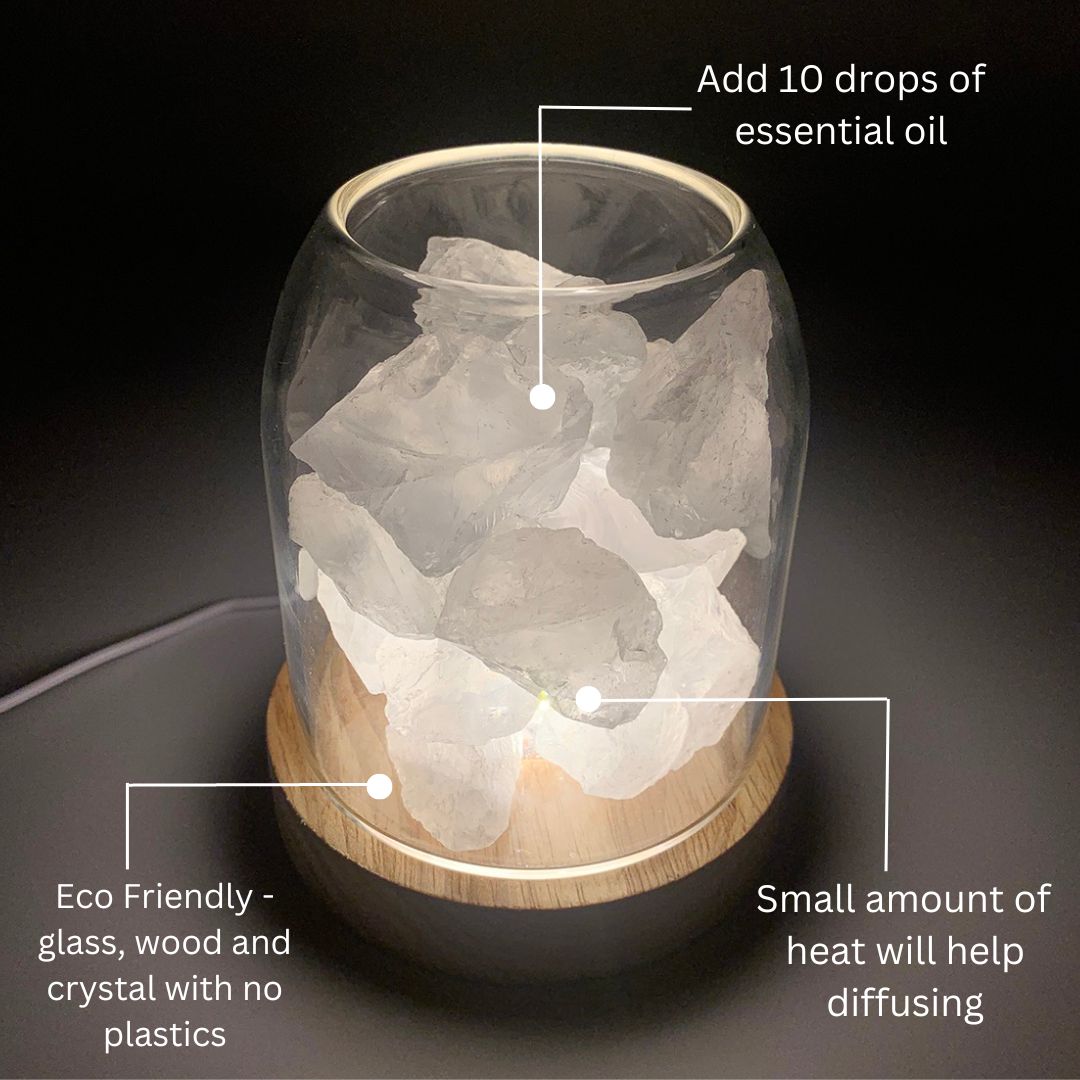 Aroma Diffusers: Aurora Crystal Diffuser - Clear Quartz