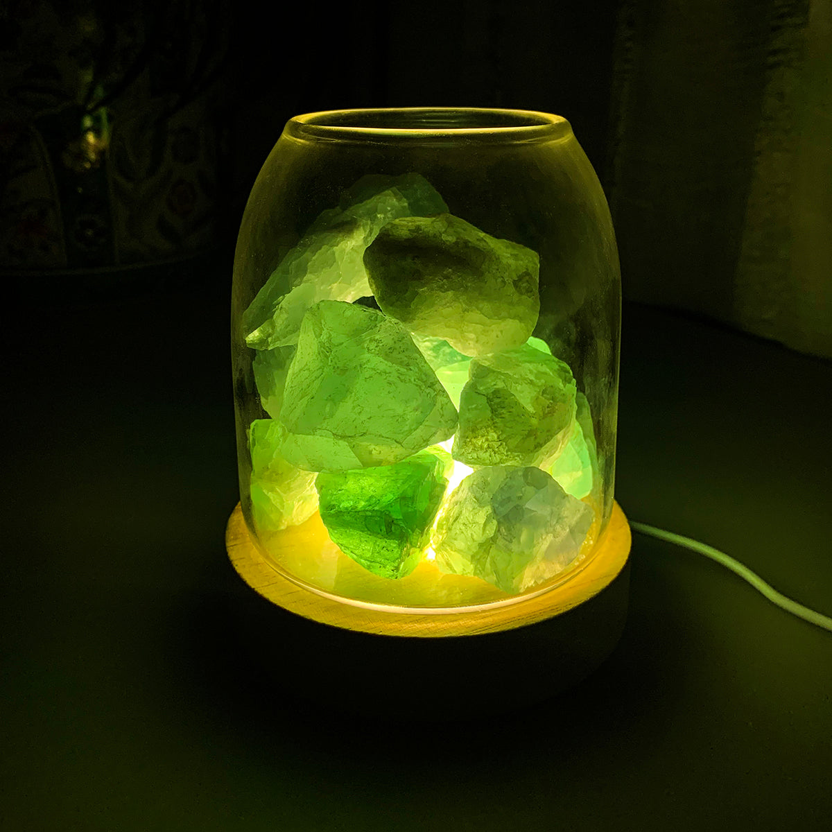 Aroma Diffusers: Aurora Crystal Diffuser - Green Calcite
