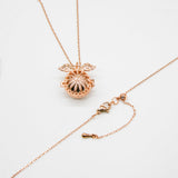 Women's Jewellery: Gift Box - Angel Ball Rose Gold Aroma Necklace + Purify Oil Blend