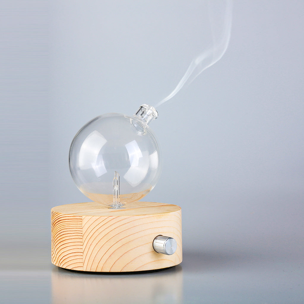Aroma Diffusers: Geometry Round Nebuliser - Waterless Diffuser | Essential oil Burner | Aromatherapy| Home Fragrance