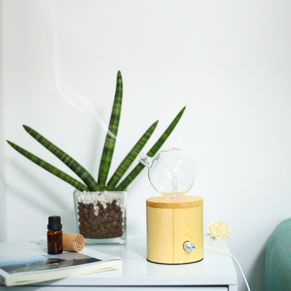 Aroma Diffusers: Geometry Cylinder Nebuliser - Waterless Diffuser | Essential oil Burner | Aromatherapy| Home Fragrance