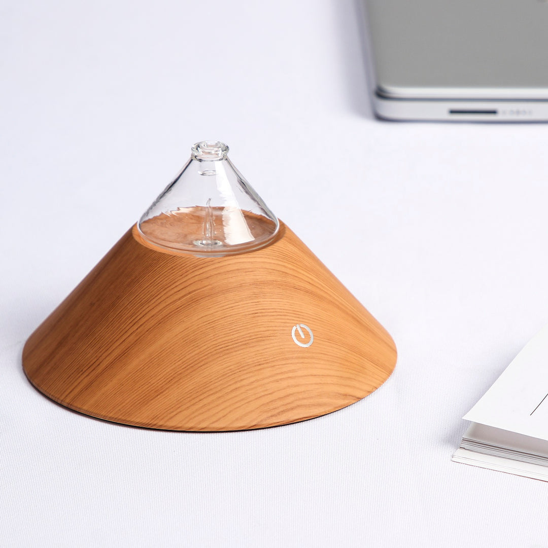 Aroma Diffusers: Mt Fuji Nebuliser (Portable) - 100% Bamboo Waterless Diffuser | Essential oil Burner | Aromatherapy| Home Fragrance