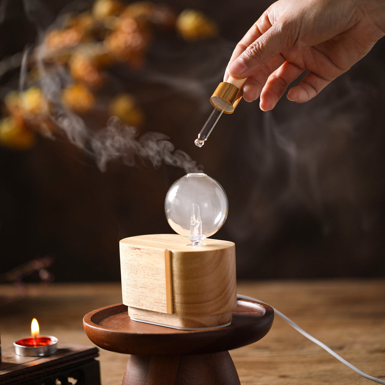 Aroma Diffusers: Mini Orb Nebuliser - Waterless Diffuser | Essential oil Burner | Aromatherapy | Home Fragrance