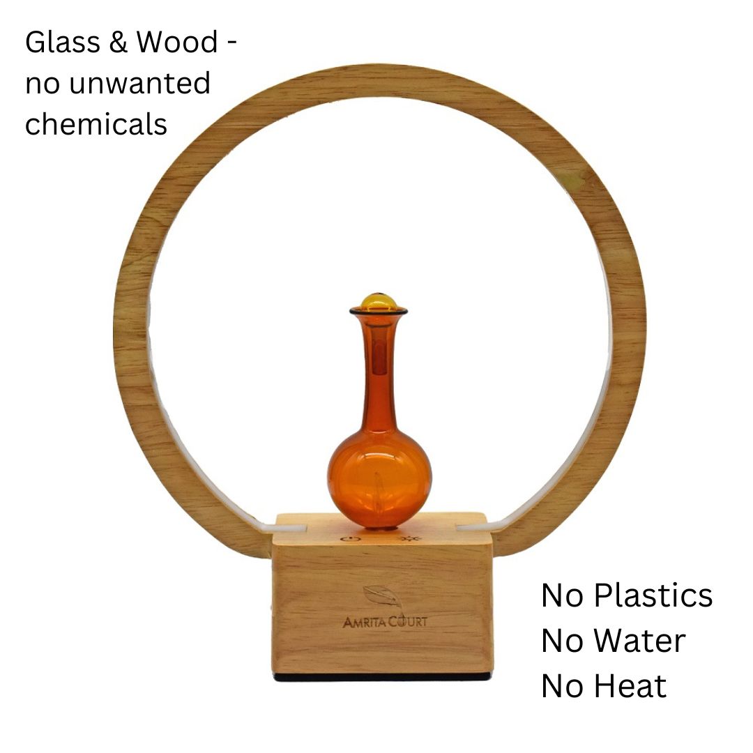 Aroma Diffusers: LUNA (Nebuliser+Ringlight) - Waterless Diffuser | Essential oil Burner | Aromatherapy| Home Fragrance