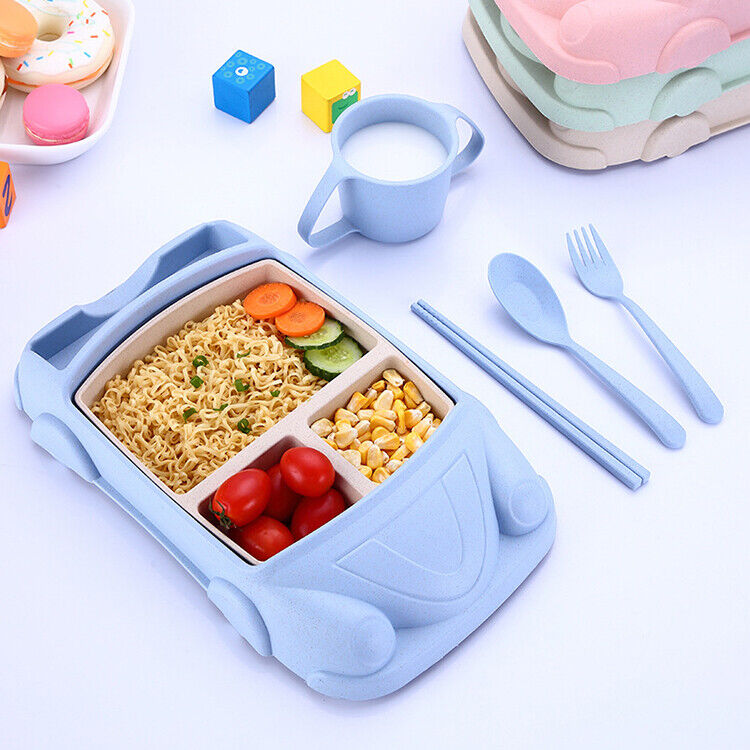 Nursing & Feeding: Baby Car Bowl - 5 PCs Set - Blue