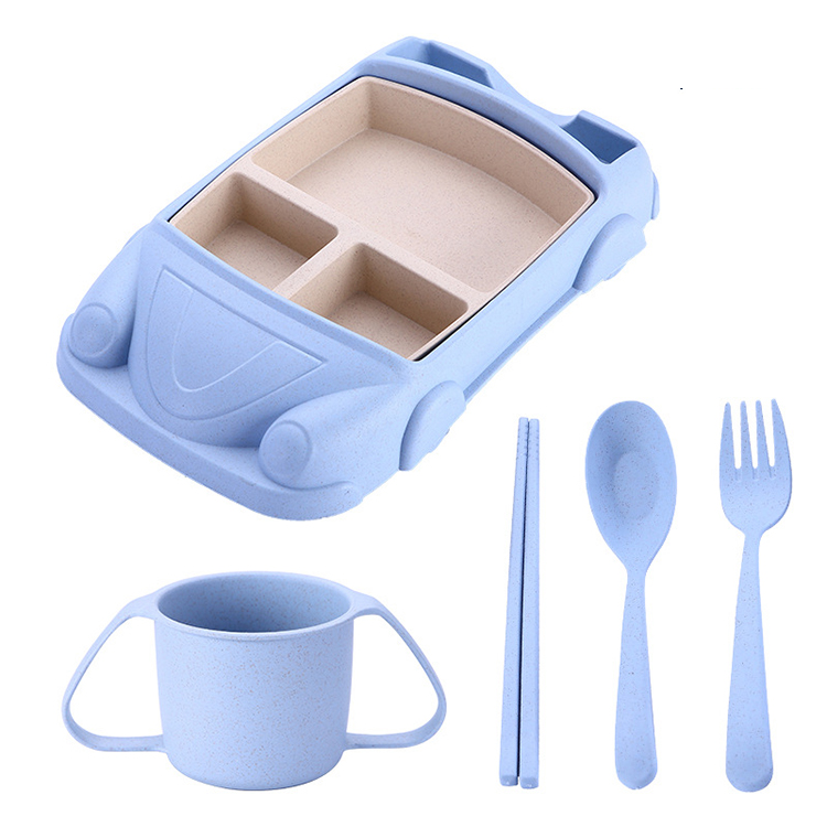 Nursing & Feeding: Baby Car Bowl - 5 PCs Set - Blue