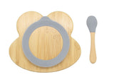 Nursing & Feeding: Bamboo Kids Children Baby Plate Bowl & Silicon Suction Cap Base & Spoon - Frog