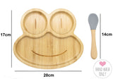 Nursing & Feeding: Bamboo Kids Children Baby Plate Bowl & Silicon Suction Cap Base & Spoon - Frog