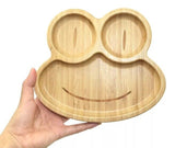Nursing & Feeding: Bamboo Kids Children Baby Plate Bowl & Silicon Suction Cap Base & Spoon - Frog