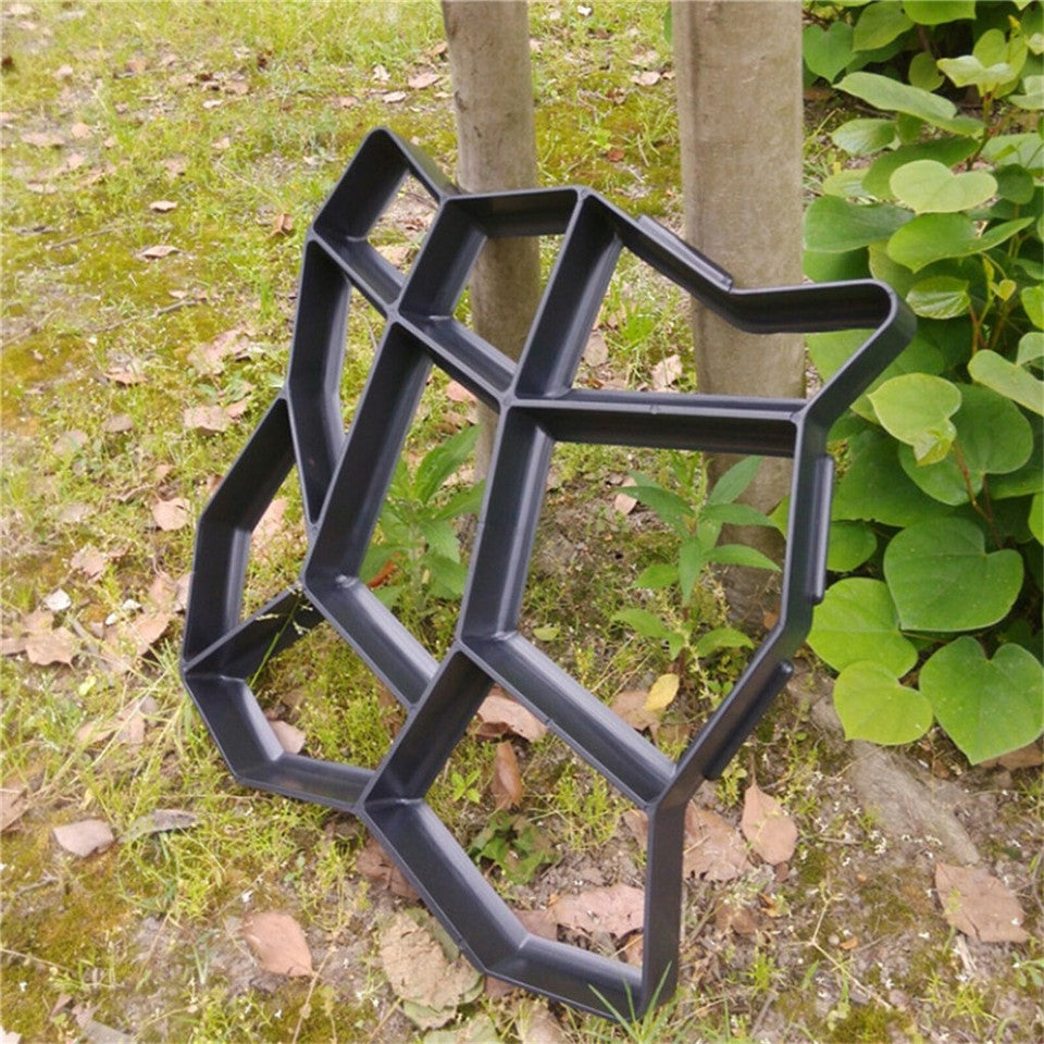 Gardening Accessories: DIY Path Maker Concrete Mould Paver Patio Garden Brick Slab Pavement Cement Mold