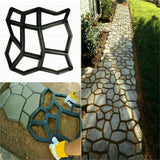Gardening Accessories: DIY Path Maker Concrete Mould Paver Patio Garden Brick Slab Pavement Cement Mold