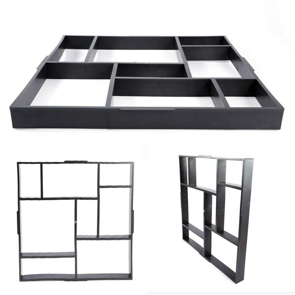 Gardening Accessories: 10Grids Garden Paving Brick Patio Concrete Slabs Maker Path Driveway Stone Mould