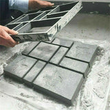 Gardening Accessories: 10Grids Garden Paving Brick Patio Concrete Slabs Maker Path Driveway Stone Mould