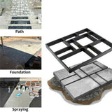 Gardening Accessories: 10Grids Garden Paving Brick Patio Concrete Slabs Maker Path Driveway Stone Mould