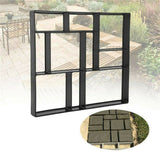Gardening Accessories: 10Grids Garden Paving Brick Patio Concrete Slabs Maker Path Driveway Stone Mould