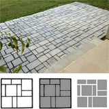 Gardening Accessories: 10Grids Garden Paving Brick Patio Concrete Slabs Maker Path Driveway Stone Mould