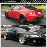Car Mounts: 4 Pcs Universal Car Fender Flares Flexible Durable Body Wheel Extra Wide Arches