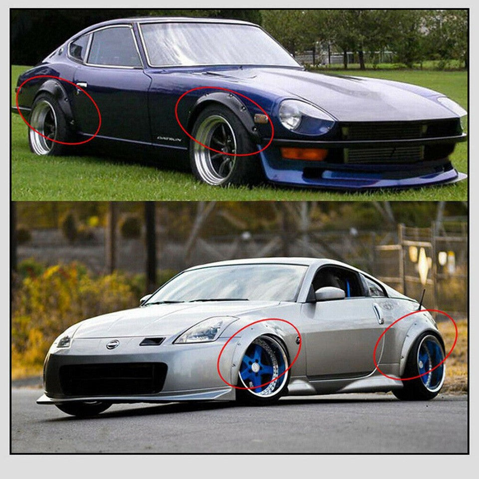 Car Mounts: 4 Pcs Universal Car Fender Flares Flexible Durable Body Wheel Extra Wide Arches