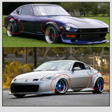 Car Mounts: 4 Pcs Universal Car Fender Flares Flexible Durable Body Wheel Extra Wide Arches