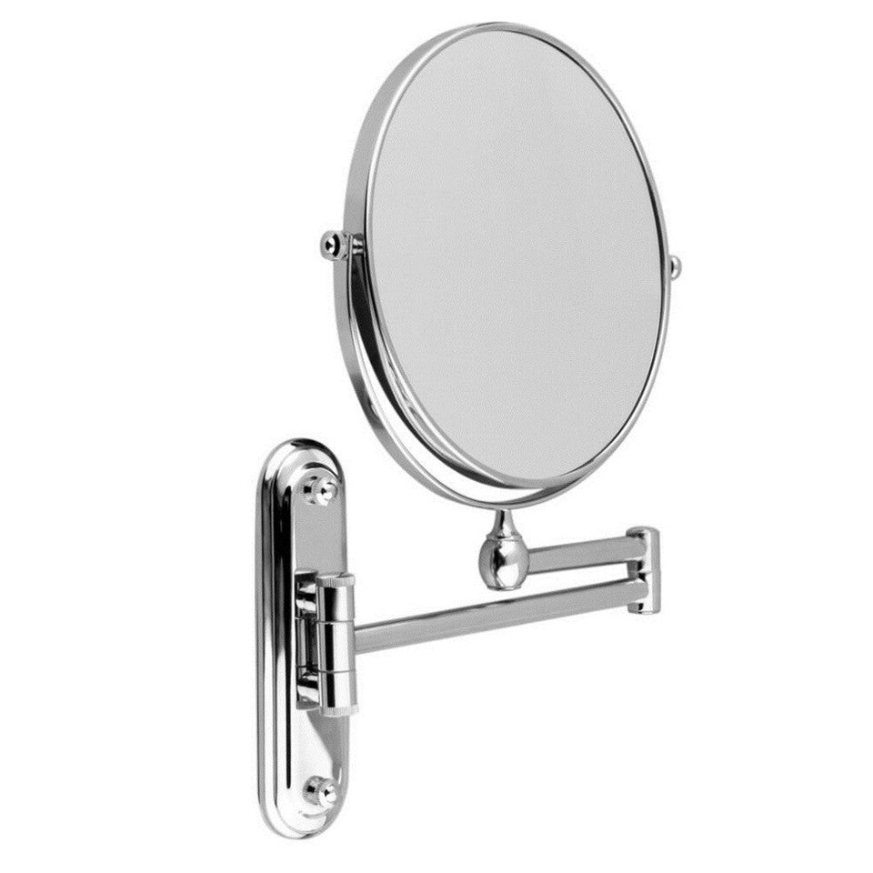 Mirrors: Fin Bath Mirror 1X/5X Magnification Wall Mounted Adjustable Makeup Mirror Arm Extend